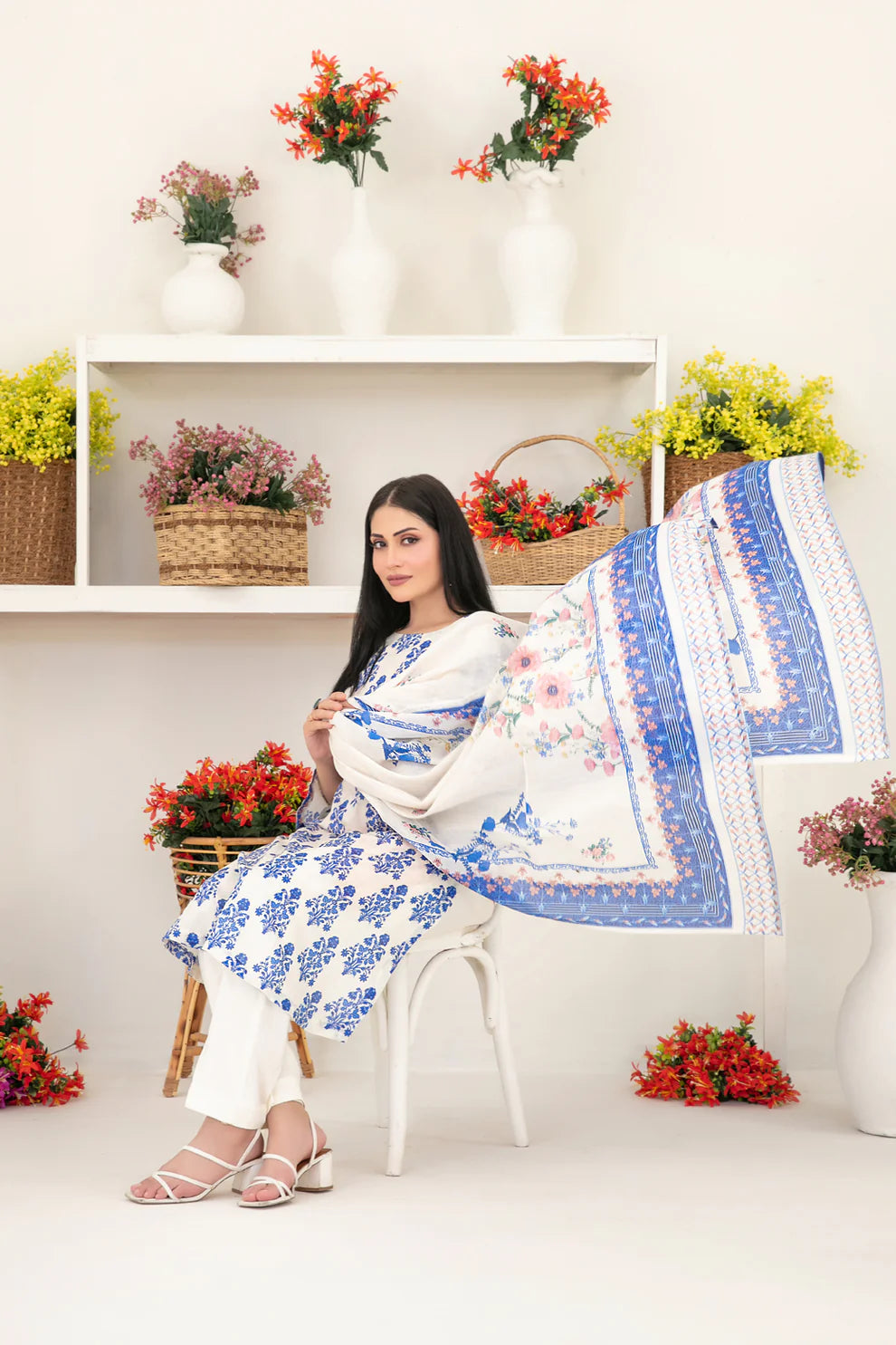 TWD-2272 Readymade Mizna Tawakkal Lawn Suit 2025 - Memsaab Online