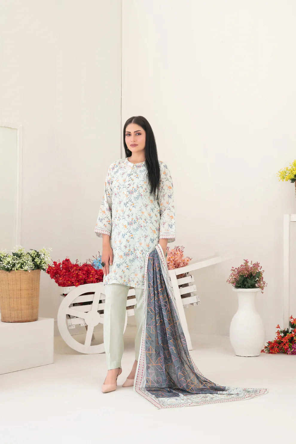 TWD-2273 Readymade Mizna Tawakkal Lawn Suit 2025 - Memsaab Online
