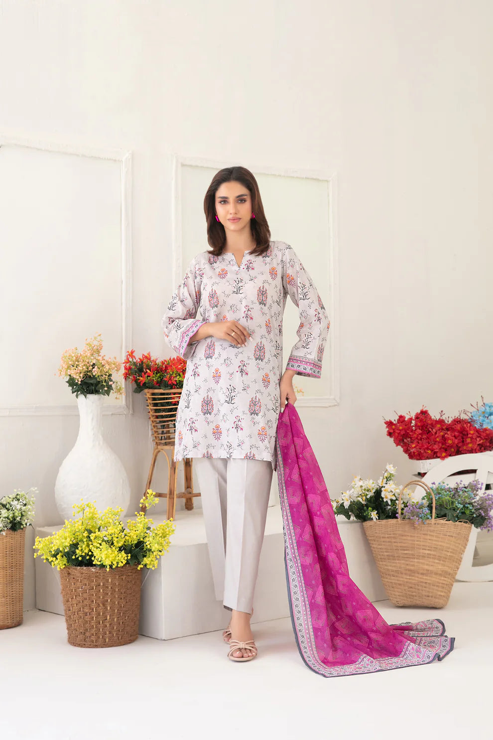 TWD-2276 Readymade Mizna Tawakkal Lawn Suit 2025 - Memsaab Online