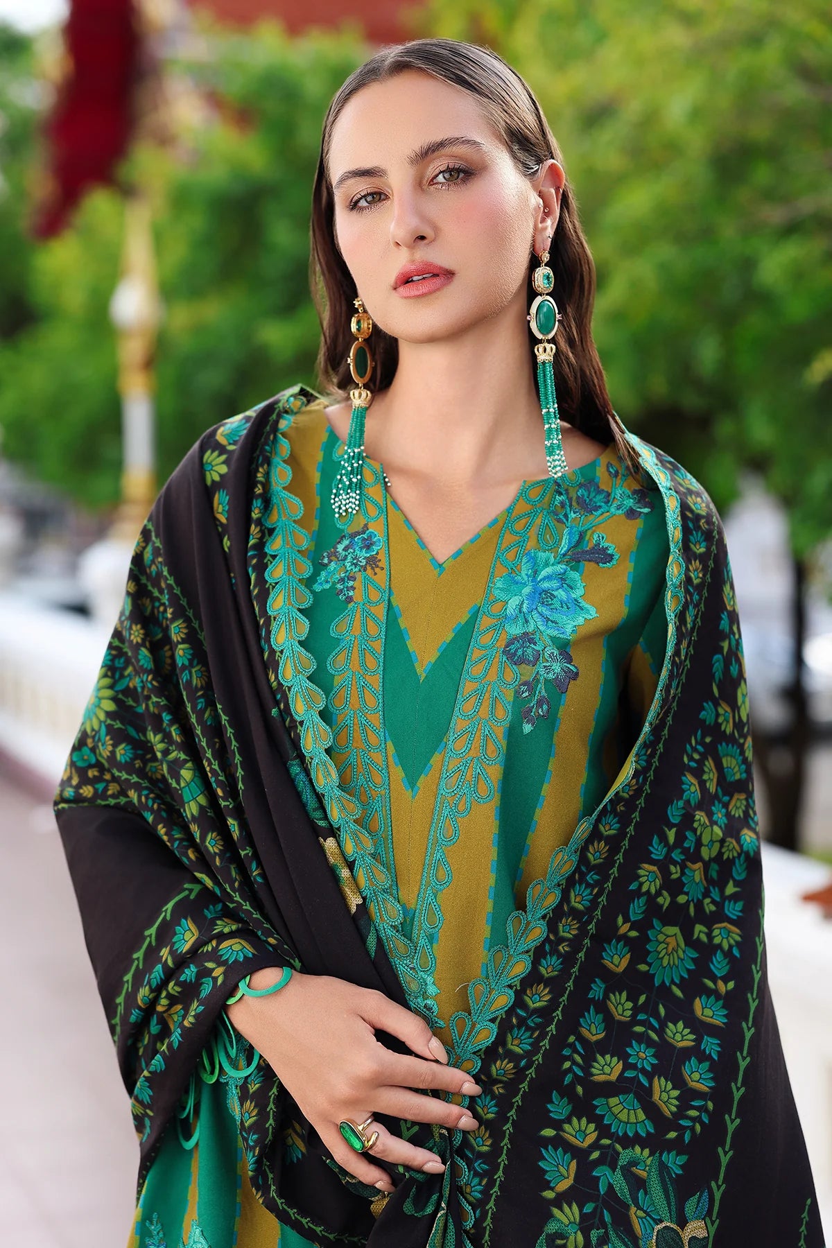 ANW6-03 CHARIZMA 3-PC Unstitched Embroidered Linen Collection 2025 - Memsaab Online