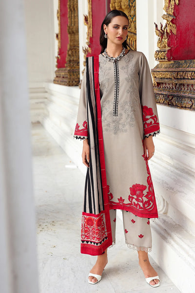 ANW6-08 CHARIZMA 3-PC Unstitched Embroidered Linen Collection 2025 - Memsaab Online