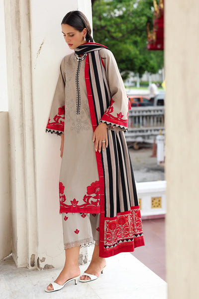 ANW6-08 CHARIZMA 3-PC Unstitched Embroidered Linen Collection 2025 - Memsaab Online