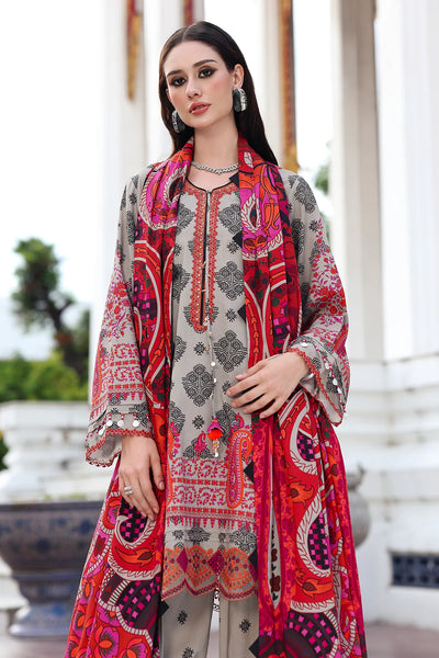 ANW6-01 CHARIZMA 3-PC Unstitched Embroidered Linen Collection 2025 - Memsaab Online