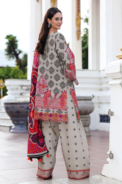 ANW6-01 CHARIZMA 3-PC Unstitched Embroidered Linen Collection 2025 - Memsaab Online