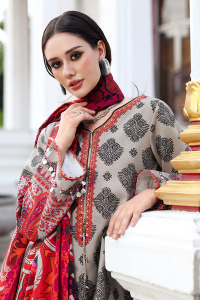 ANW6-01 CHARIZMA 3-PC Unstitched Embroidered Linen Collection 2025 - Memsaab Online