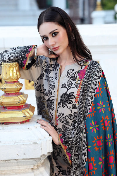 CCW6-19-Unstitched Embroidered Linen Collection 2025 - Memsaab Online