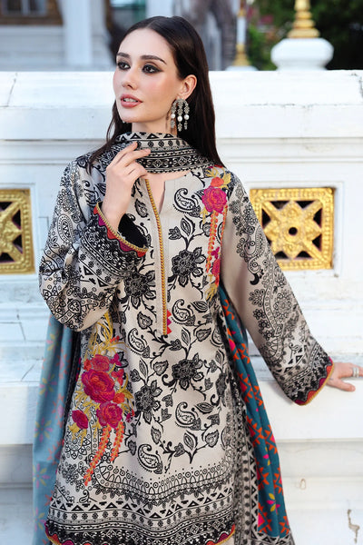 CCW6-19-Unstitched Embroidered Linen Collection 2025 - Memsaab Online