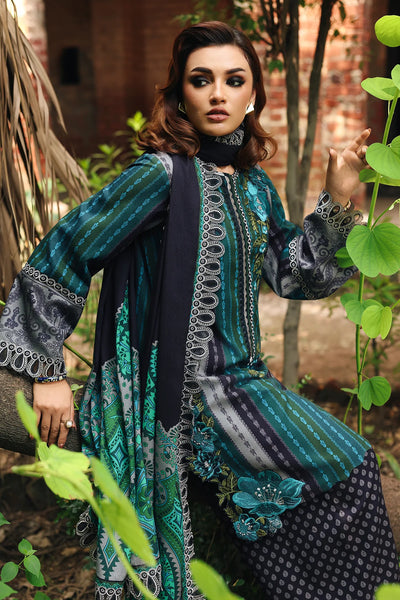 CCW6-12-Unstitched Embroidered Linen Collection 2025 - Memsaab Online