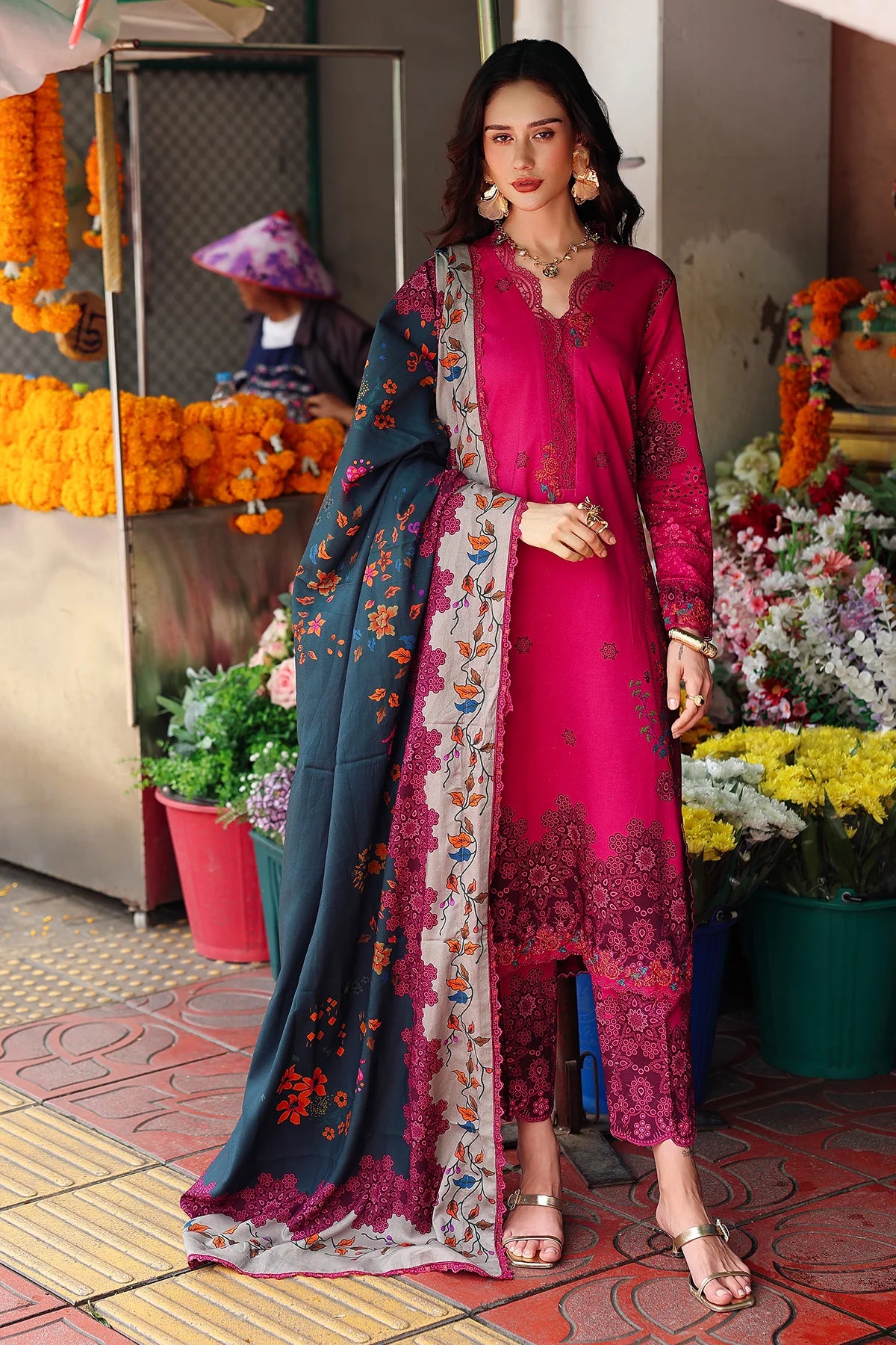 ANW6-06 CHARIZMA 3-PC Unstitched Embroidered Linen Collection 2025 - Memsaab Online