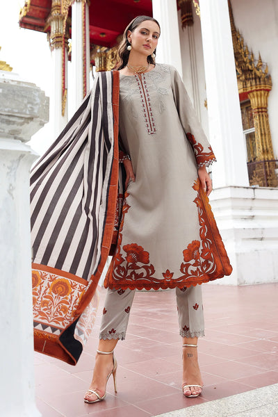 ANW6-05 CHARIZMA 3-PC Unstitched Embroidered Linen Collection 2025 - Memsaab Online