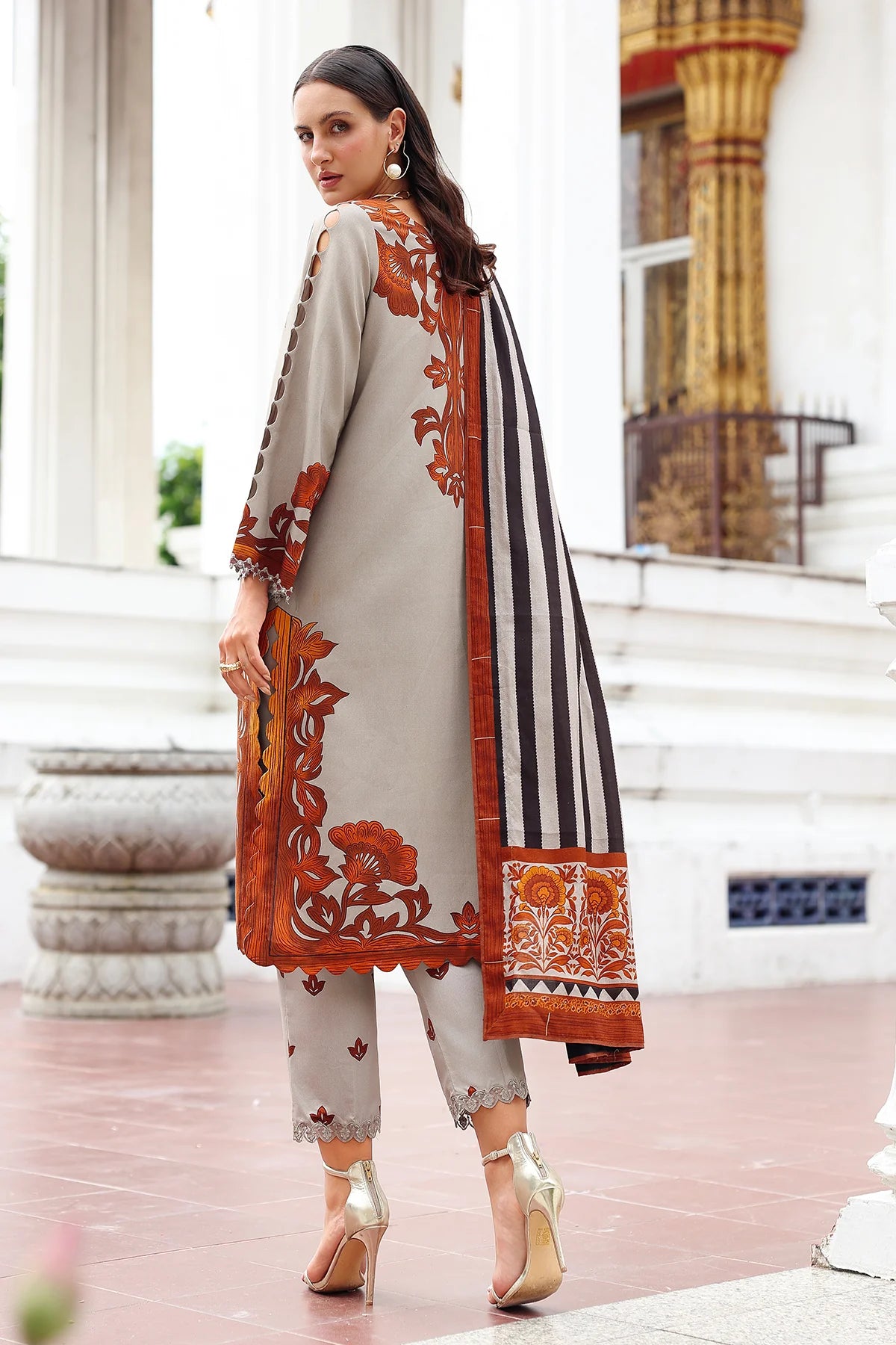 ANW6-05 CHARIZMA 3-PC Unstitched Embroidered Linen Collection 2025 - Memsaab Online