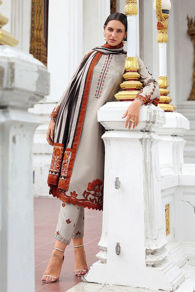 ANW6-05 CHARIZMA 3-PC Unstitched Embroidered Linen Collection 2025 - Memsaab Online