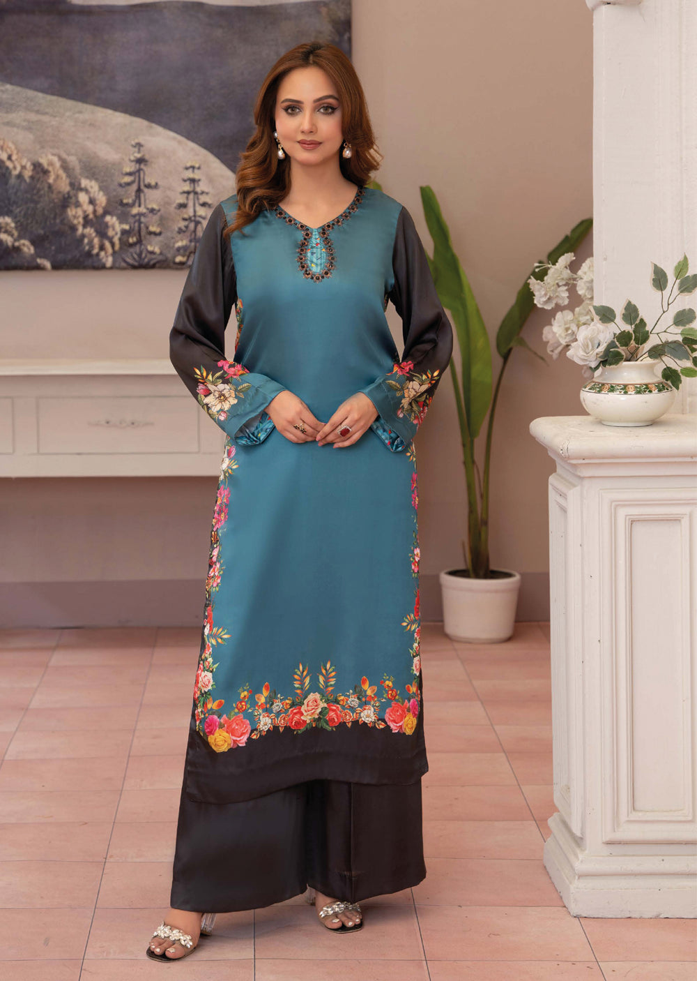 RNY-03 - ZARMINA - Aura Silk Co-ord - Memsaab Online