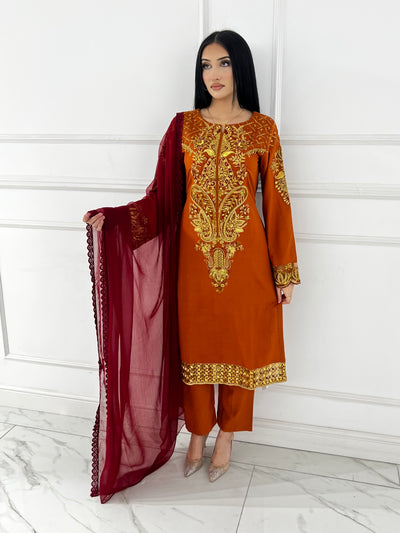 HSS-332- Readymade Heeras Suit - Memsaab Online