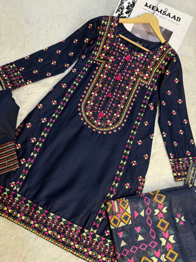 HK321 - Readymade Cotton Outfit 2025 - Memsaab Online