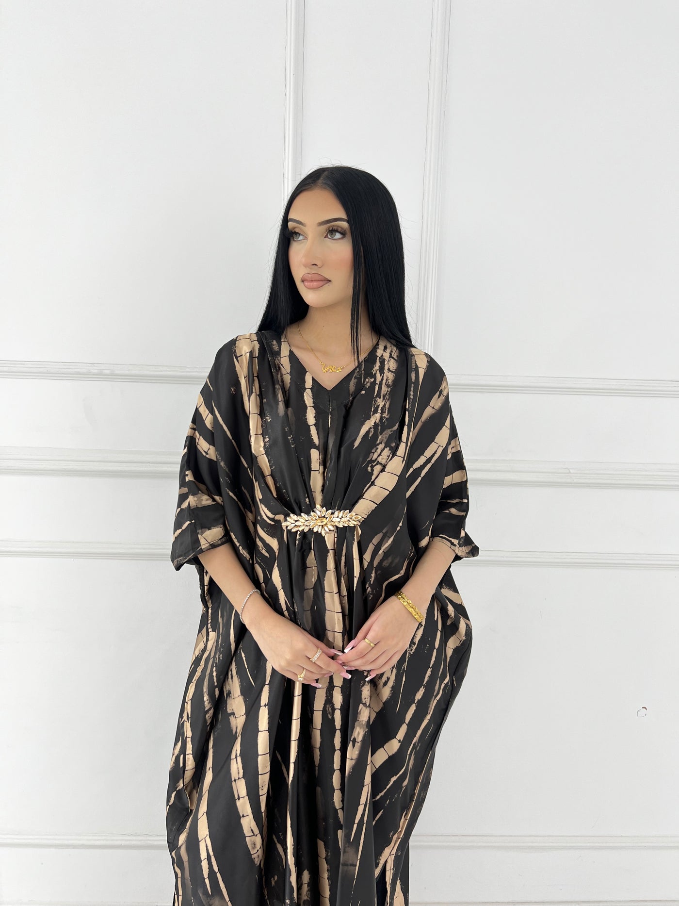 RBY-125-Readymade - Silk Kaftan 2025 - Memsaab Online