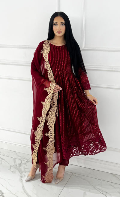 HK-318 - Readymade Chiffon Outfit DEAL OF THE WEEK - Memsaab Online