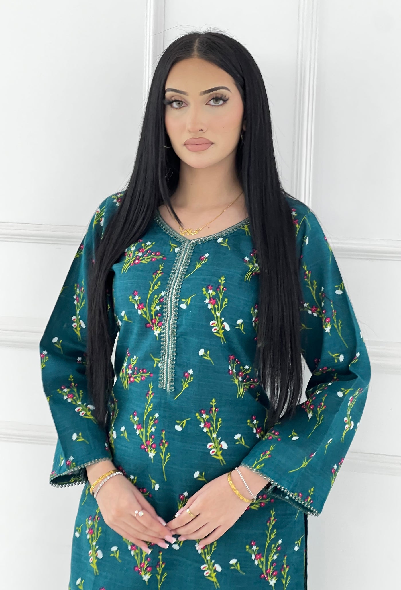 SLMN-49 Readymade Khaddar Co-ord - Memsaab Online