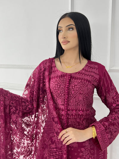 PS1664 Readymade Chiffon Suit - Memsaab Online