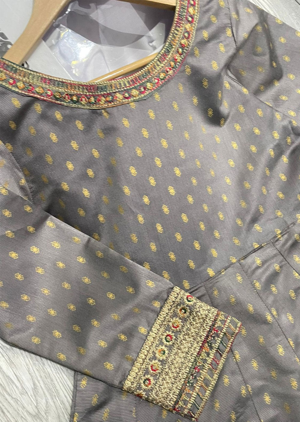 KLD1006 Laiba - Readymade Khadi Net Suit - Memsaab Online