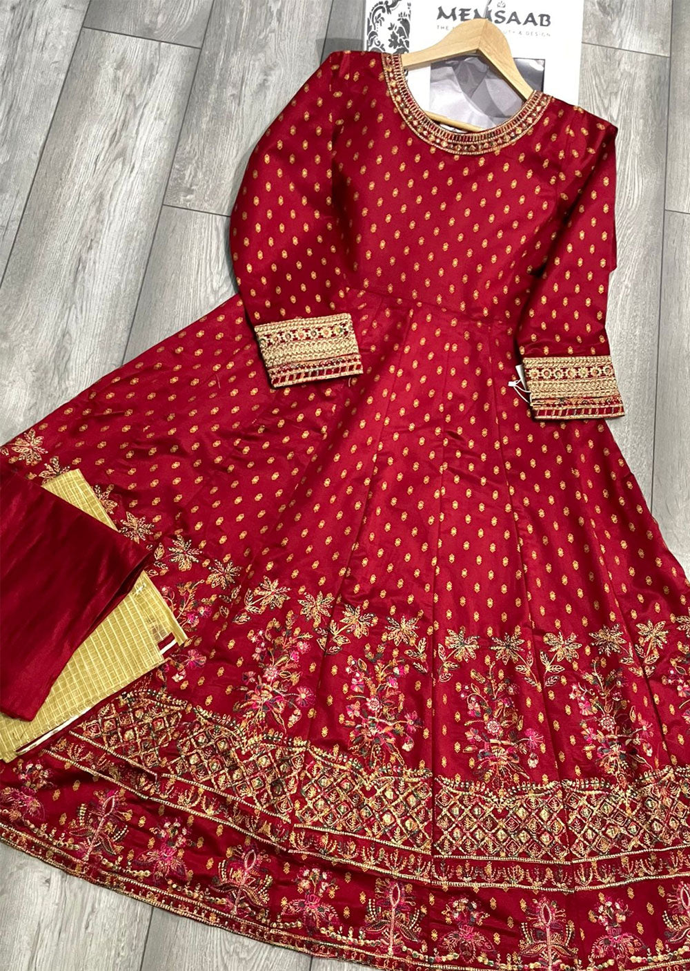 KLD1006 Laiba - Readymade Khadi Net Suit - Memsaab Online