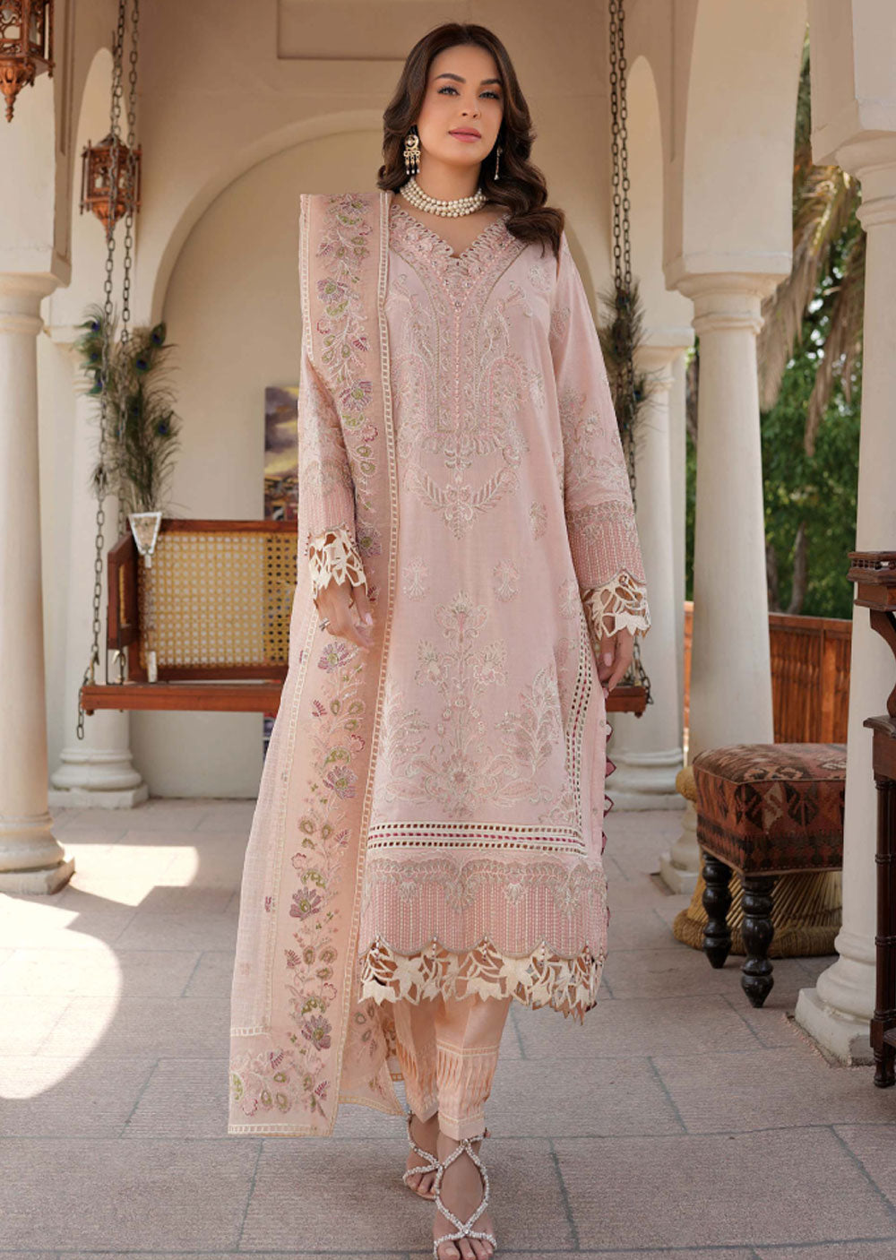 B-1105 - Unstitched - Bahaar Luxury Lawn Collection 2023 - Memsaab Online