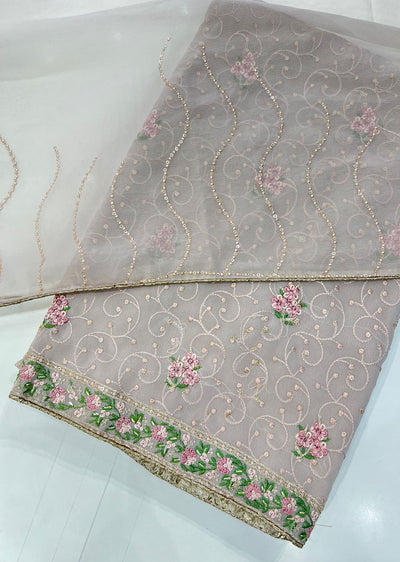 OP1081 Lilac Unstitched Georgette Suit - Memsaab Online