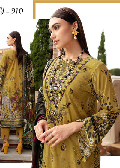 Y-910 - Unstitched - Riwayat by Ramsha Luxury Lawn Vol 09 - Memsaab Online