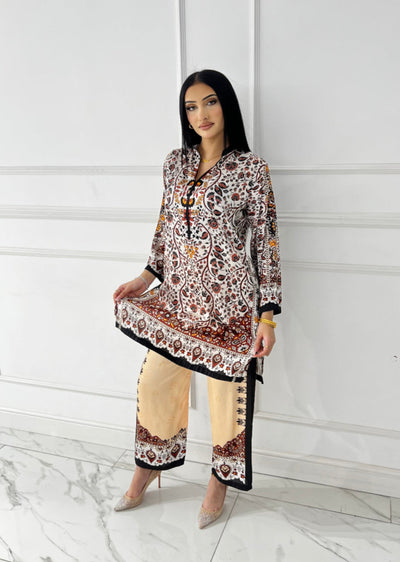 RBY-112-Readymade - Silk Suit 2025 - Memsaab Online