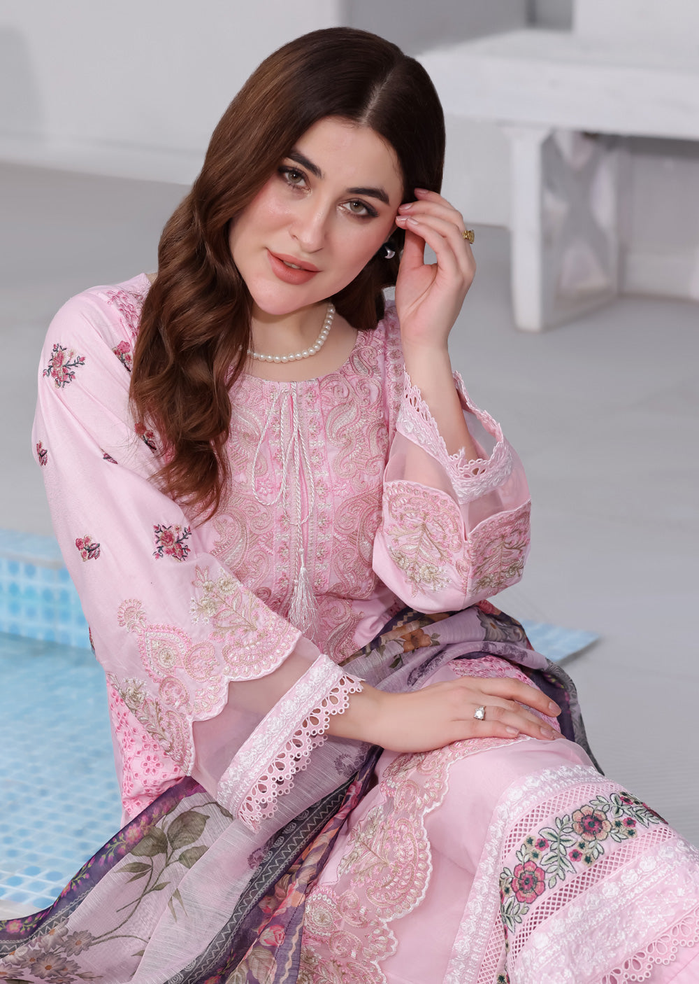 ATR-1136-Pink - Sehrish B Lux Cotton - Memsaab Online