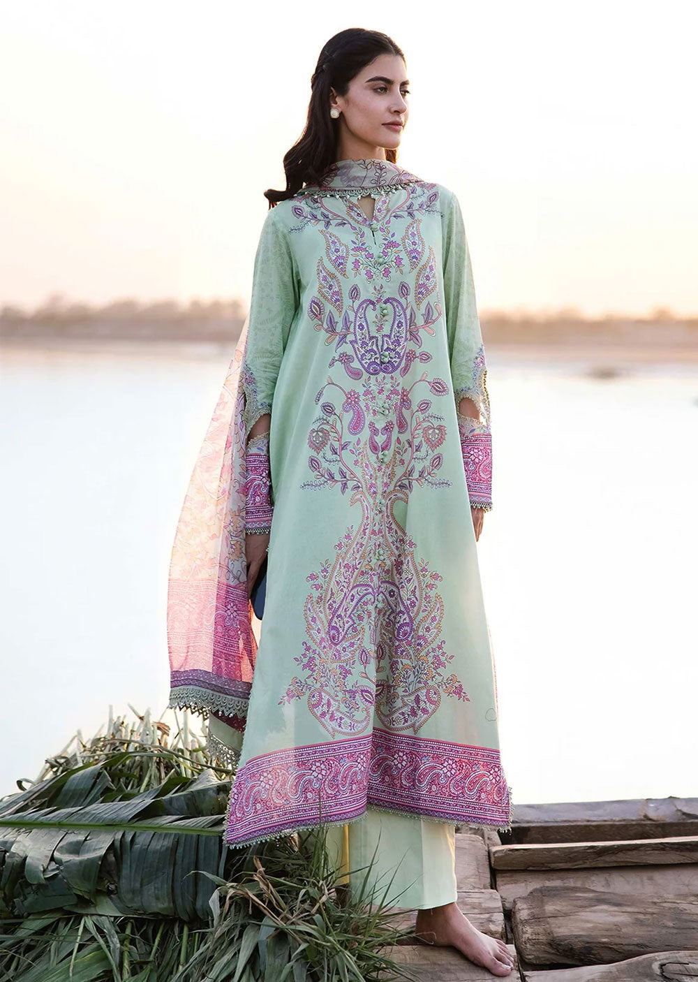 MBCS-410-A - Readymade - Maria B M.Basics Lawn Collection 2024 - Memsaab Online