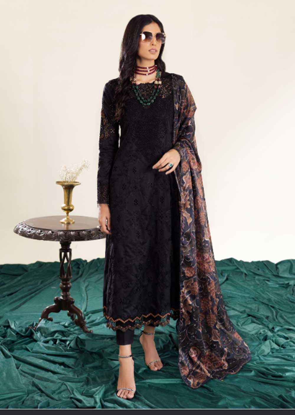 IZU-10 - Unstitched - Aashiaan Festive Lawn Collection by Iznik 2023 - Memsaab Online