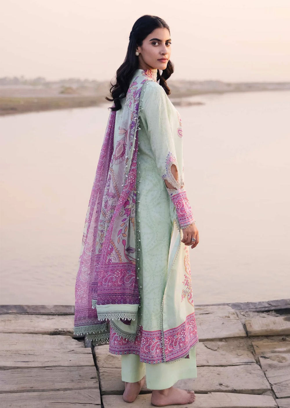 MBCS-410-A - Readymade - Maria B M.Basics Lawn Collection 2024 - Memsaab Online