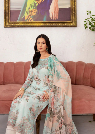 N-709 - Unstitched - Rangrez by Ramsha Luxury Lawn Vol 07 - Memsaab Online