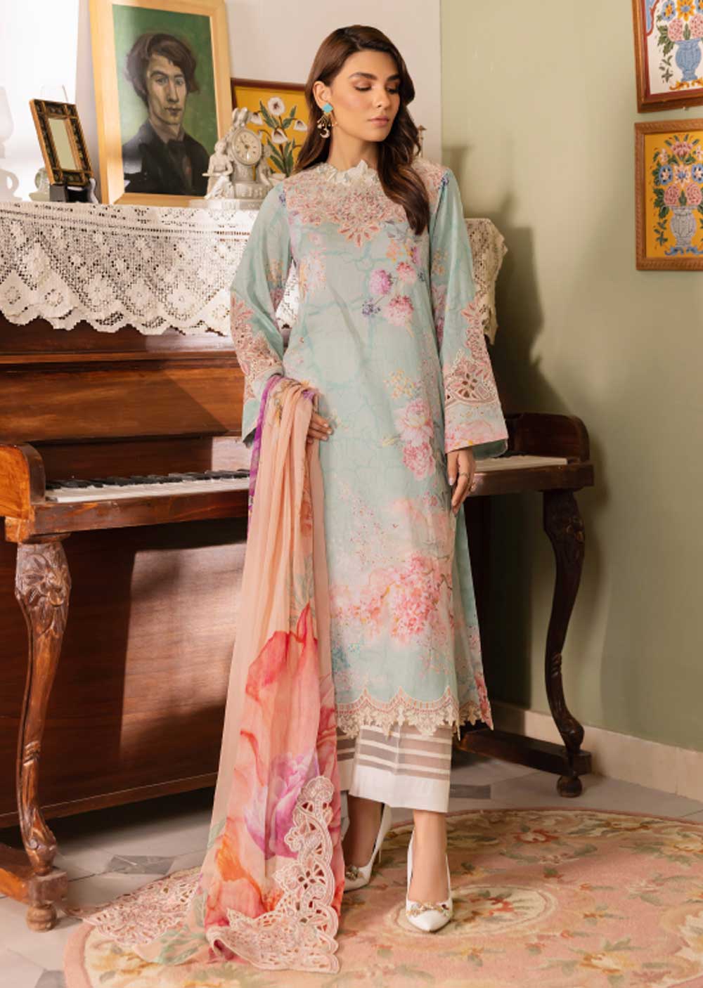 IDL-10 - Unstitched - Dastan Collection by Iznik 2023 - Memsaab Online