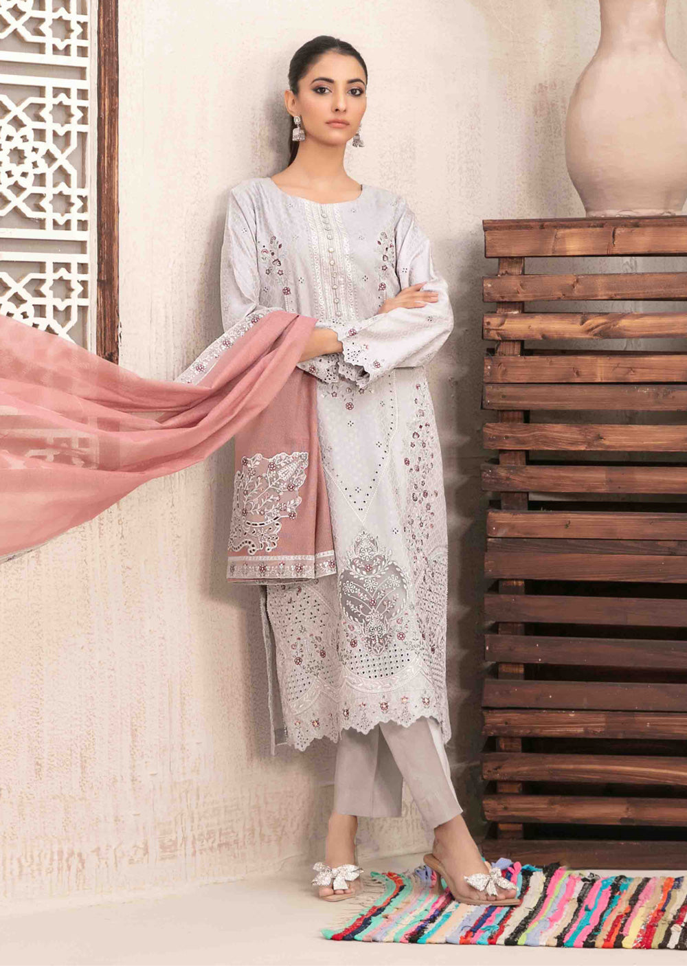 NTR-5269 - Unstitched - Nurten Fancy Embroidered Viscose Suit 2025 - Memsaab Online