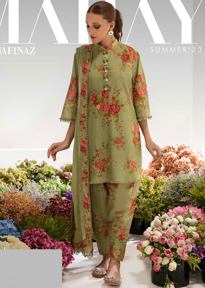 MZN-10-A - Unstitched - Mahay Summer Collection by Sana Safinaz 2023 - Memsaab Online
