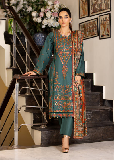 HSS-240 - Readymade Heeras linen Suit - Memsaab Online