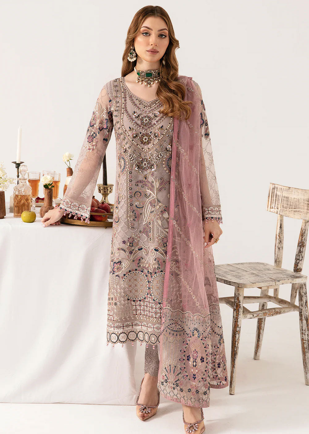 M-1110 - Unstitched - Ramsha Minhal Vol 11 2024 - Memsaab Online