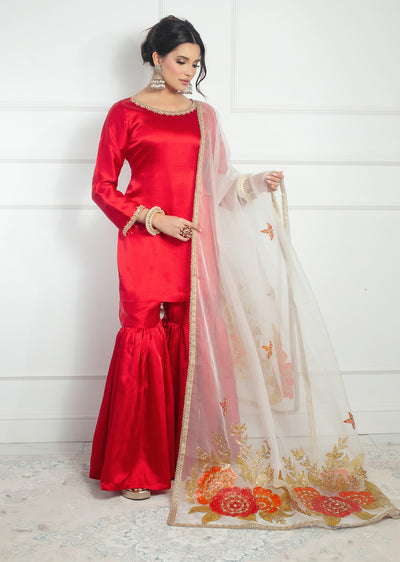 SRB1218 - Silk Ghararah - Sehrish.B Designer - Memsaab Online