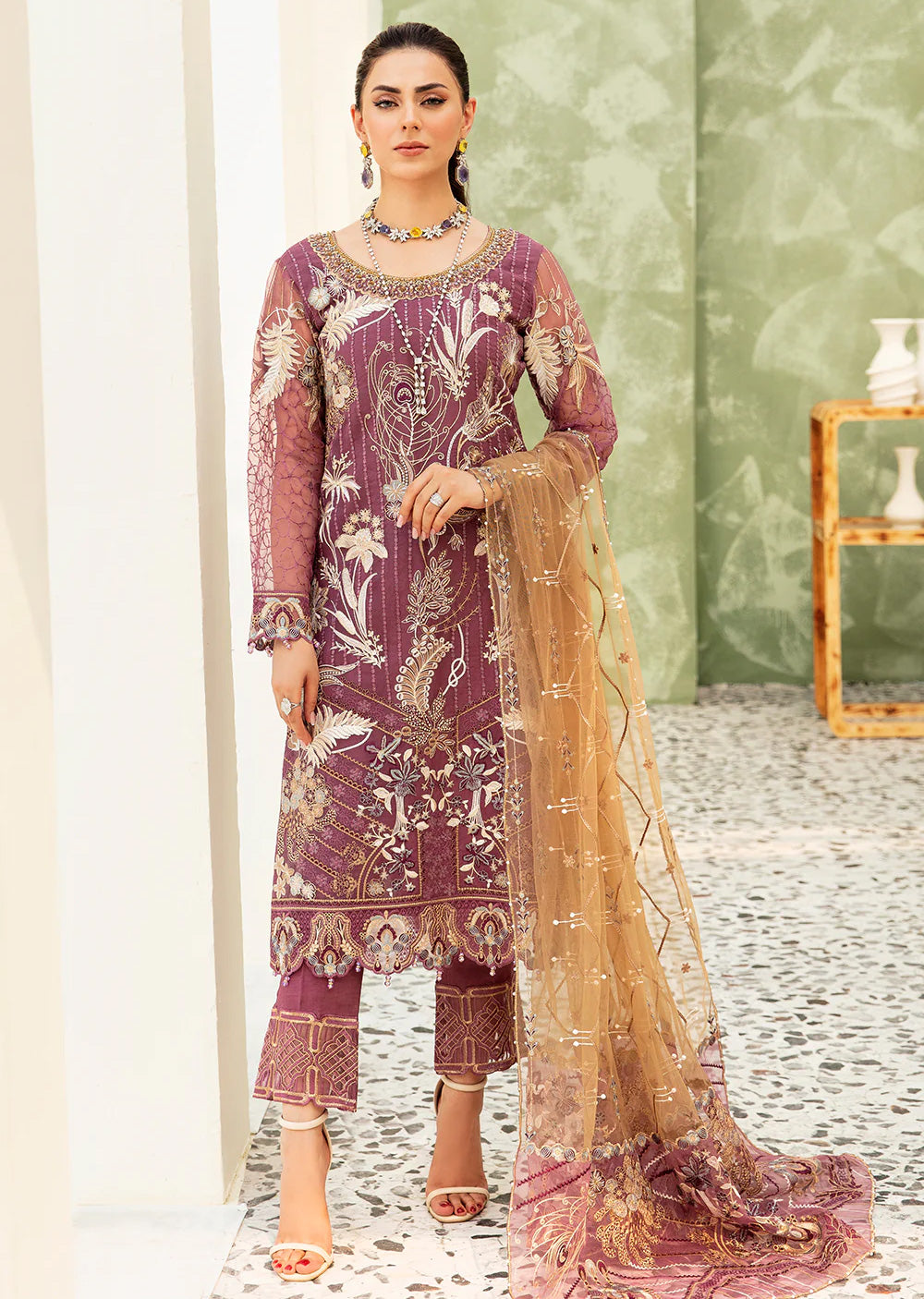 M-910 - Unstitched - Ramsha Minhal Collection Vol 9 2023 - Memsaab Online