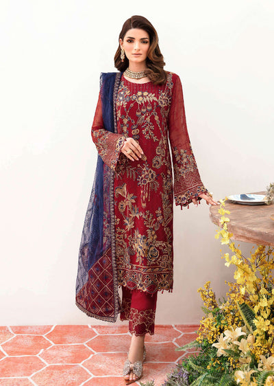 F-2410-R - Readymade - Ramsha Chiffon Collection Vol 24 2024 - Memsaab Online