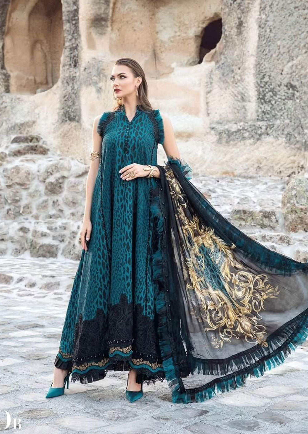 MPT-10-B - Unstitched - M.Prints Winter Collection 2023 - Memsaab Online