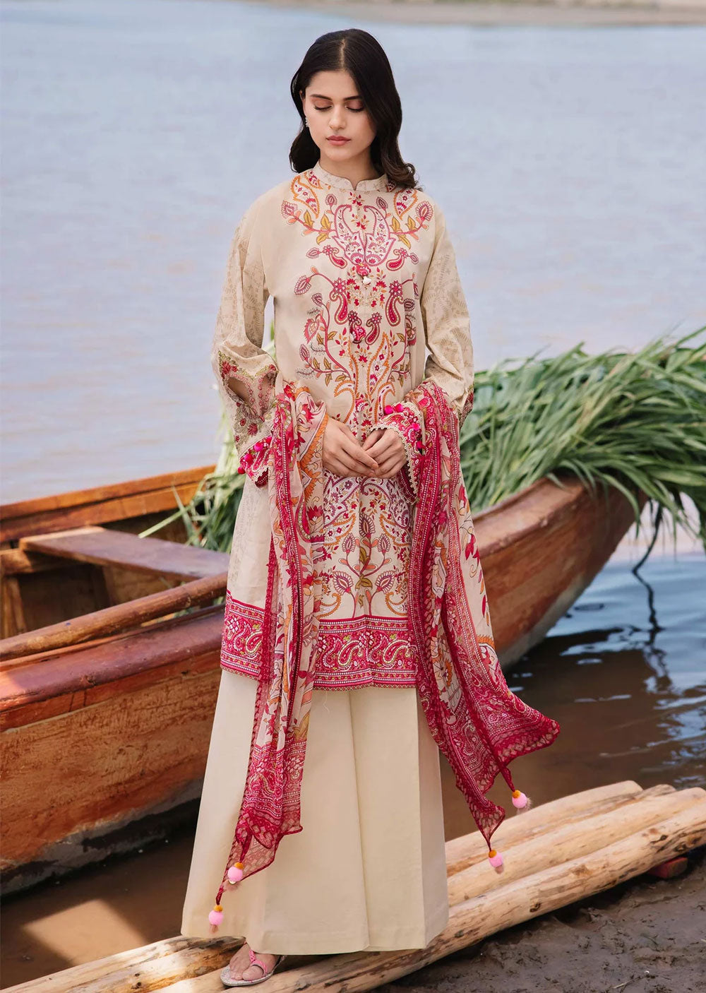 MBCS-410-B - Readymade - Maria B M.Basics Lawn Collection 2024 - Memsaab Online