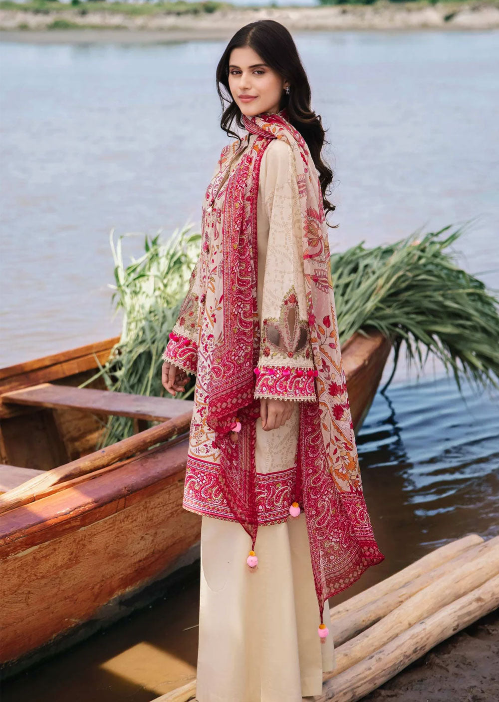 MBCS-410-B - Readymade - Maria B M.Basics Lawn Collection 2024 - Memsaab Online