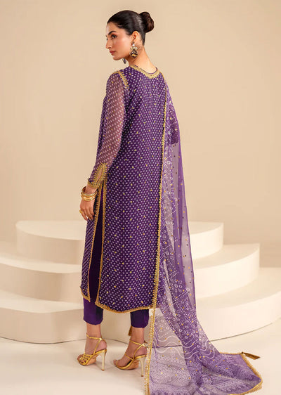 UF-625 - Readymade - Baroque Embroidered Chiffon Suit 2024 - Memsaab Online