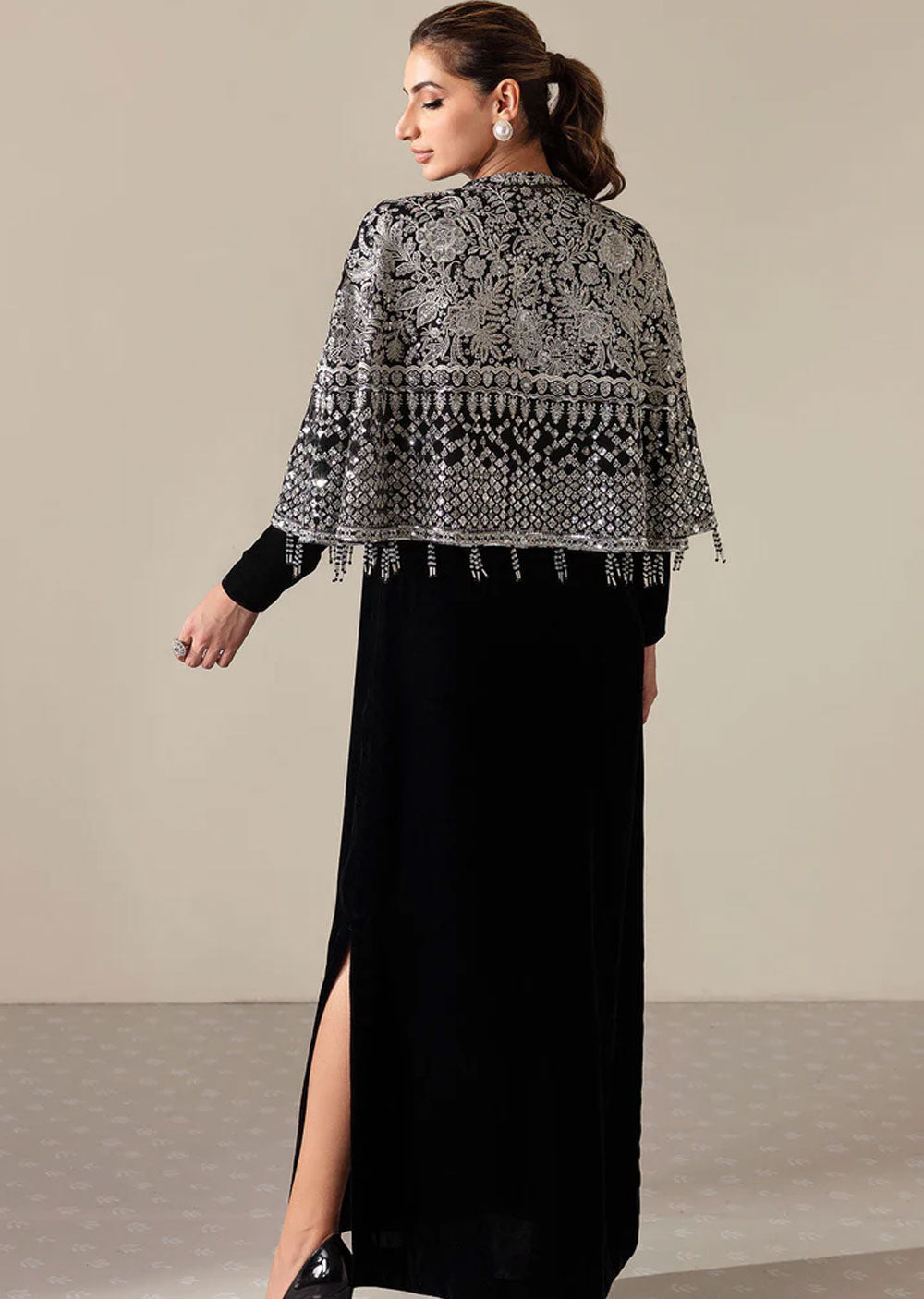 VF-2020 - Readymade - Embroidered Velvet Suit by Jazmin 2024 - Memsaab Online