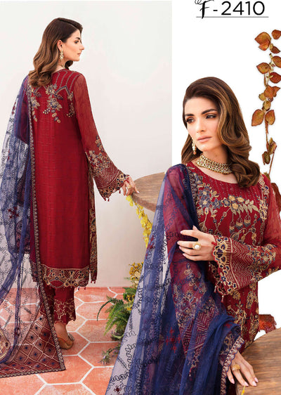 F-2410-R - Readymade - Ramsha Chiffon Collection Vol 24 2024 - Memsaab Online