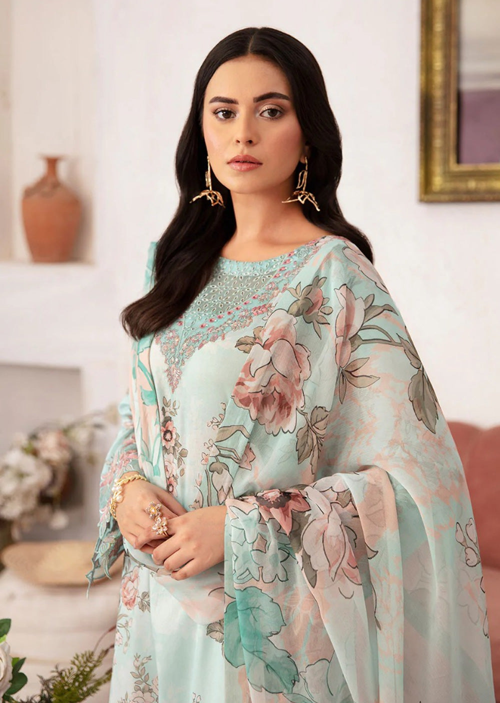 N-709 - Unstitched - Rangrez by Ramsha Luxury Lawn Vol 07 - Memsaab Online