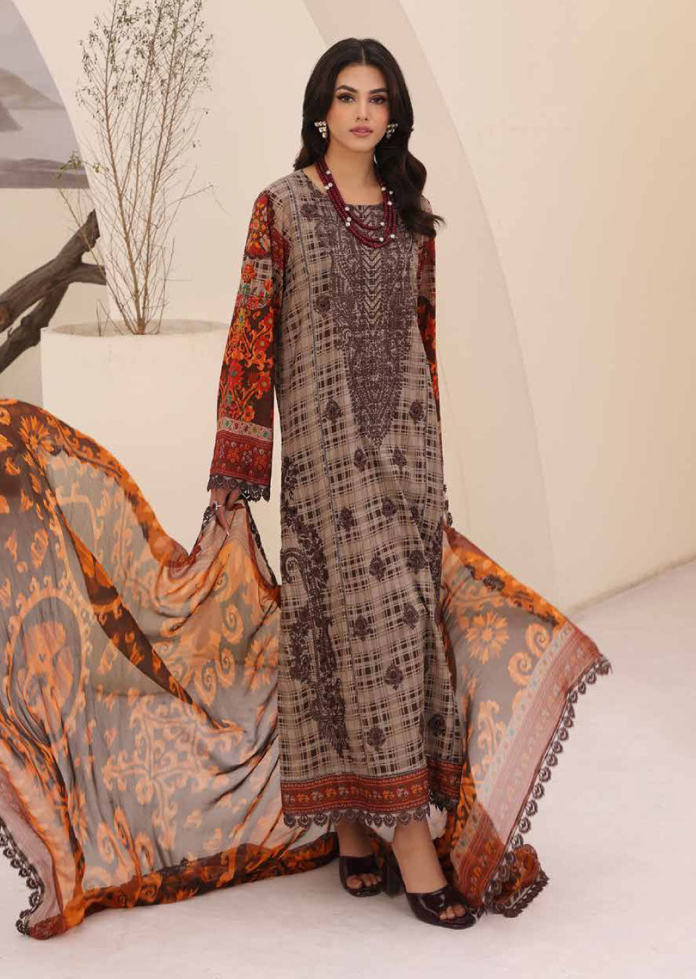 CN-10 - Unstitched - Charizma Naranji Summer Spring Volume 01 2024 - Memsaab Online